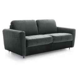 Sofa GOLIAT ze stelażem włoskim 192x101 cm szara, nóżki metalowe czarne