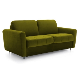Sofa GOLIAT ze stelażem włoskim 192x101 cm zielona, nóżki metalowe czarne