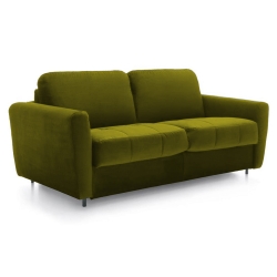Sofa GOLIAT ze stelażem włoskim 172x101 cm zielona, nóżki metalowe czarne