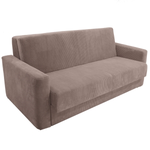 Sofa sztruksowa czteroosobowa z funkcją spania AMERICANO 192x100 cm sztruks kremowa