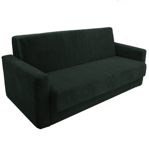 Sofa sztruksowa czteroosobowa z funkcją spania AMERICANO zielona 192x100 cm