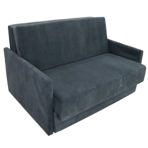 Sofa sztruksowa dwuosobowa z funkcją spania AMERICANO 136x103 cm amerykanka grafitowa