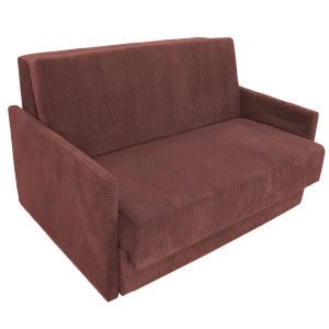 Sofa sztruksowa dwuosobowa z funkcją spania AMERICANO 136x103 cm amerykanka czerwona