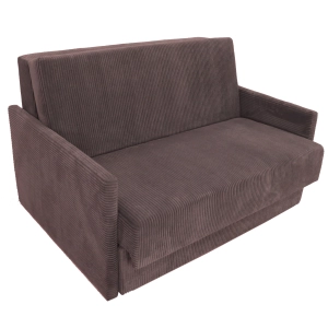 Sofa sztruksowa dwuosobowa z funkcją spania AMERICANO 136x103 cm amerykanka blady róż