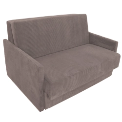 Sofa sztruksowa dwuosobowa z funkcją spania AMERICANO 136x103 cm amerykanka beżowa