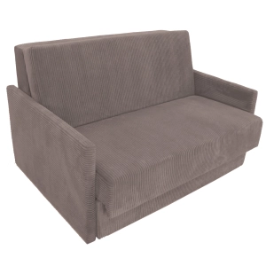 Sofa sztruksowa dwuosobowa z funkcją spania AMERICANO 136x103 cm amerykanka beżowa