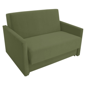 Sofa jednoosobowa z funkcją spania AMERICANO 124x103 cm oliwkowa