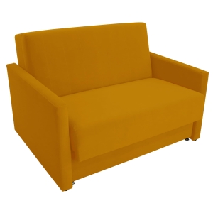 Sofa jednoosobowa z funkcją spania AMERICANO 124x103 cm żółta
