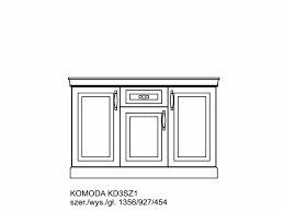Komoda klasyczna orzechowa dwudrzwiowa MATADOR 3D1S wymiary.jpg