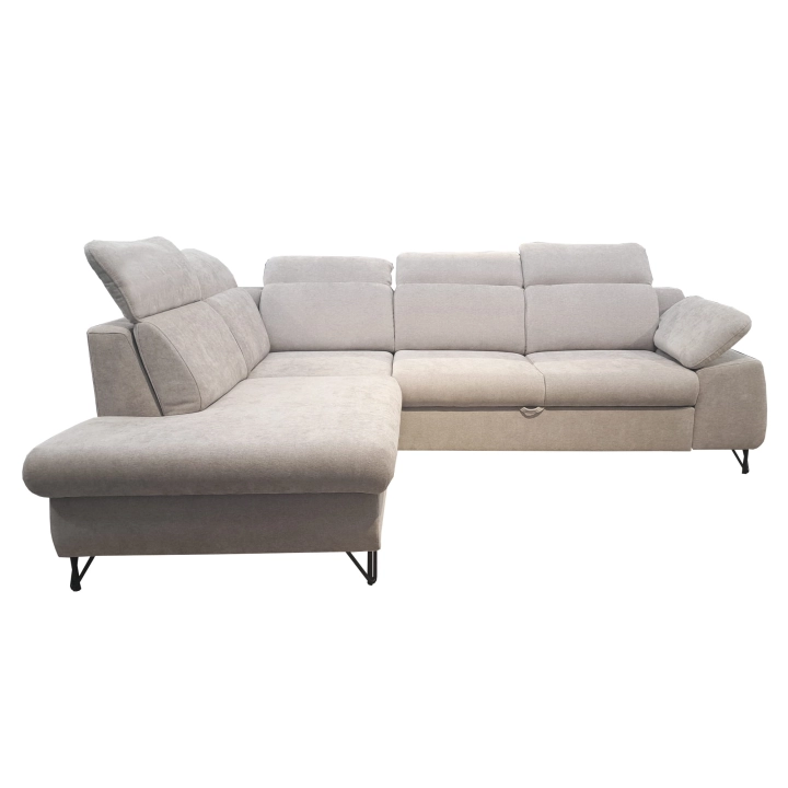 Narożnik ROBSON z funkcją spania elegancki metalowe nóżki skos storm06 beż front.jpg