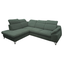 Narożnik z funkcją spania ROBSON zielony 285x210 cm