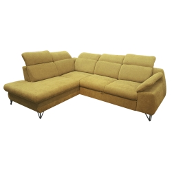 Narożnik z funkcją spania ROBSON żółty 285x210 cm