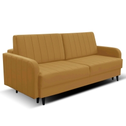 Kanapa REBBEL z funkcją spania żółta 220x100 cm