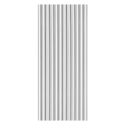 Front ryflowany szafy modułowej AGATA 37,5x210 cm biały, ryfle białe - wąski (M)