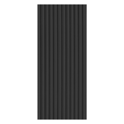 Front ryflowany szafy modułowej AGATA 37,5x210 cm czarny, ryfle czarne - wąski (M)