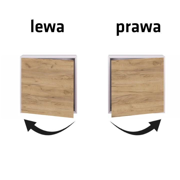 Front szeroki nadstawki szafy modułowej AGATA dąb craft nadstawka szafy wybor strony otwierania.jpg