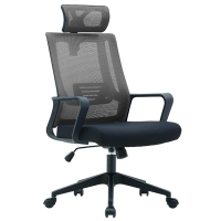 czarny szary popiel siatka obrotowy na kółkach fotel SELENOR biurowy.jpg