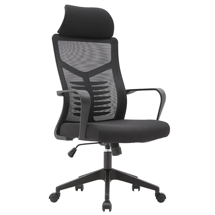 Fotel z utrzymaniem kręgosłupa boiurowy młodzieżowy do biuurka czarny popielaty szary SCELETOR na kółkach obrotowy.jpg