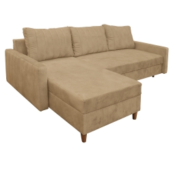 Narożnik z funkcją spania KARIM 225x145 cm beżowy 