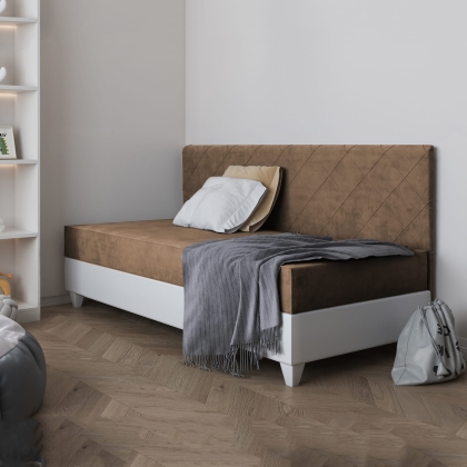 Łóżko tapicerowane MALAGA biała skrzynia ekoskóra tapicerka brązowa marble 105 aranżacja.jpg