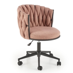 Fotel gabinetowy obrotowy HATAL różowy, nogi czarne