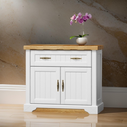 Komoda 2D1S OLMO11 w prowansalkim rustykalnym stylu biały dąb naturalny_1723885471996.jpeg
