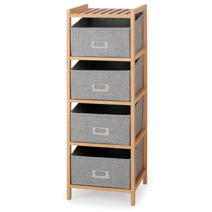 Regał z czterema szufladkami w stylu skandynawskim HOLLO.jpg