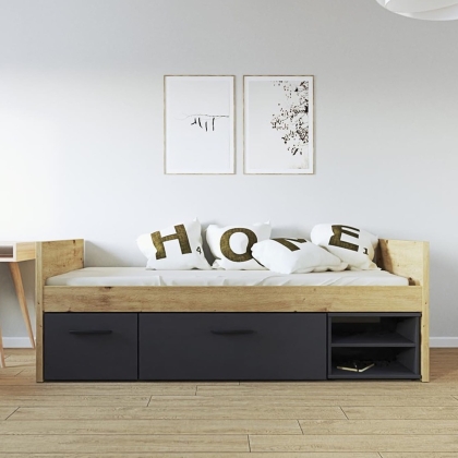 łóżko modułowe HAVEN 3 dąb artisan, antracyt.jpg