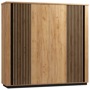 Szafa czterodrzwiowa GAMMEL 15 dąb craft / czarna 210 cm