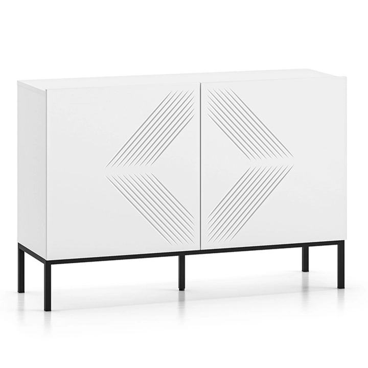 Komoda 2D MALACO biała podstawa czarna wymiary front main.jpg