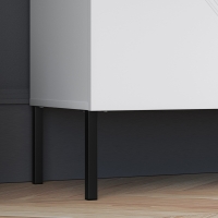 Komoda 2D MALACO biała nóżki czarne front aranżacja noga detal.jpg