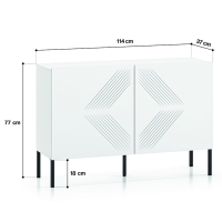 Komoda 2D MALACO biała nóżki czarne front aranżacja noga wymiar.jpg