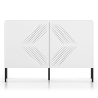 Komoda 2D MALACO biała nóżki czarne przód.jpg