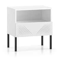 Szafka nocna MALACO frezowana szufladanogi czarne skos.jpg