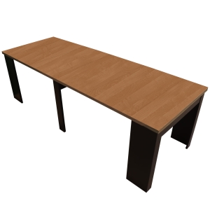 Stół rozkładany, konsolka KORDIAN 2 52-302x90 cm blat olcha, nogi czarne