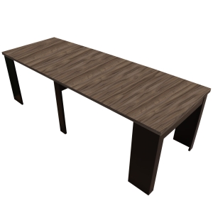 Stół rozkładany, konsolka KORDIAN 2 52-302x90 cm blat orzech tiepolo, nogi czarne