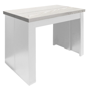 Stół rozkładany, konsolka KORDIAN 52-252x90 cm blat sosna loft, nogi białe