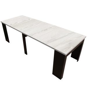 Stół rozkładany, konsolka KORDIAN 2 52-302x90 cm blat sosna loft, nogi czarne