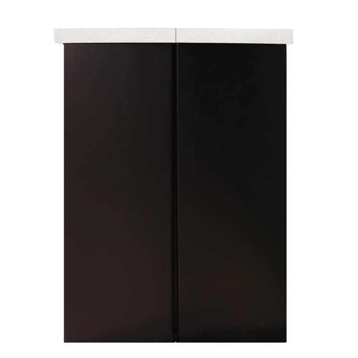 Stół, konsola rozkładana 50-250 cm blat sosna loft biała nogi czarne złożona konsolka bok.jpg