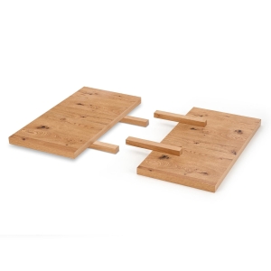 Przedłużki do stołu fornirowanego HUMMELS w stylu rustykalnym jasny dąb 45x90 cm (2 sztuki)