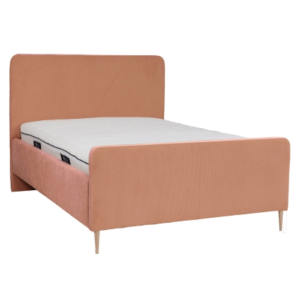 Łóżko MELISSA szerokie sztruks cord 205-12 - morelowyy + dream velvet 202-07 - różowy-wąskie-najwęższe.jpg