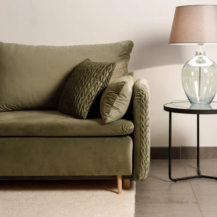Sofa z funkcją spania MOONLA eleganckie rustykalne tkane obicia plecionka boczek z lampką.jpg