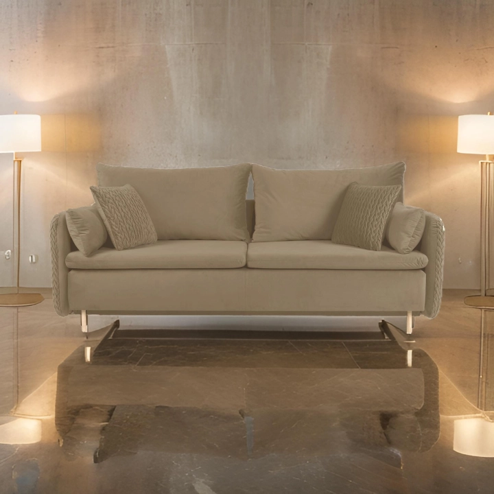 Sofa z funkcją spania MOONLA eleganckie rustykalne tkane obicia plecionka beżowa 2206 main 2 front_1729069944125.jpeg