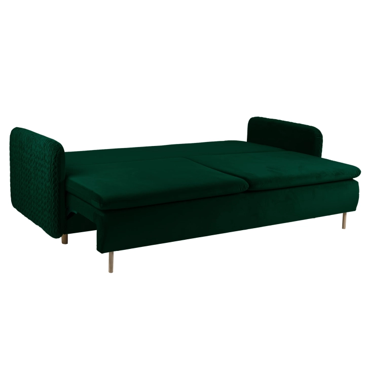 Sofa z funkcją spania MOONLA eleganckie rustykalne tkane obicia plecionka butelkowa zieleń 2225 bez poduch funkcja spania.jpg