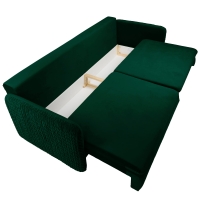 Sofa z funkcją spania MOONLA eleganckie rustykalne tkane obicia plecionka butelkowa zieleń 2225 pojemnikl.jpg