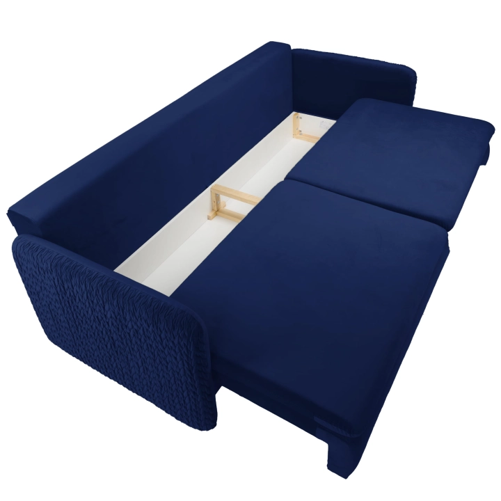 Sofa z funkcją spania MOONLA eleganckie rustykalne tkane obicia plecionka main niebieska MV2216 granat atramentowy pojemnik.jpg