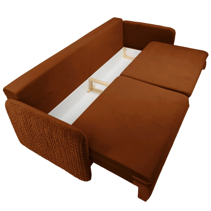 Sofa z funkcją spania MOONLA eleganckie rustykalne tkane obicia plecionka RUDA 2213 bez poduch funkcja spania pojemnik.jpg