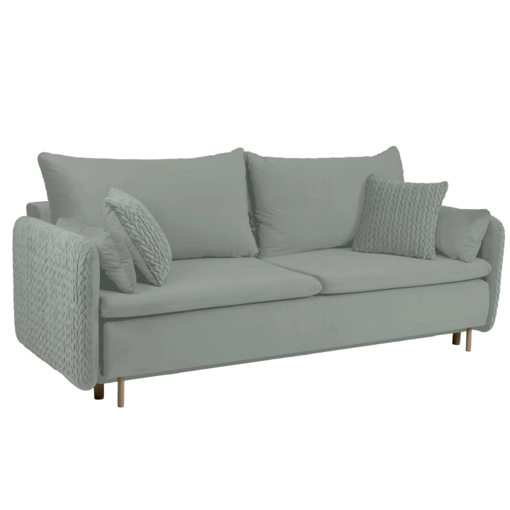 Sofa z funkcją spania MOONLA eleganckie rustykalne tkane obicia plecionka szara 2241.jpg