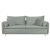 Sofa z funkcją spania MOONLA eleganckie rustykalne tkane obicia plecionka szara 2241 front.jpg