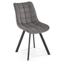 Krzesło tapicerowane pikowane HONEY nogi czarne popielate main.jpg